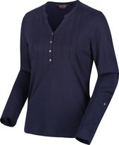 Regatta Fflur Viscose Jersey T-Shirt Met Knopen En V-Hals Voor Dames Marine