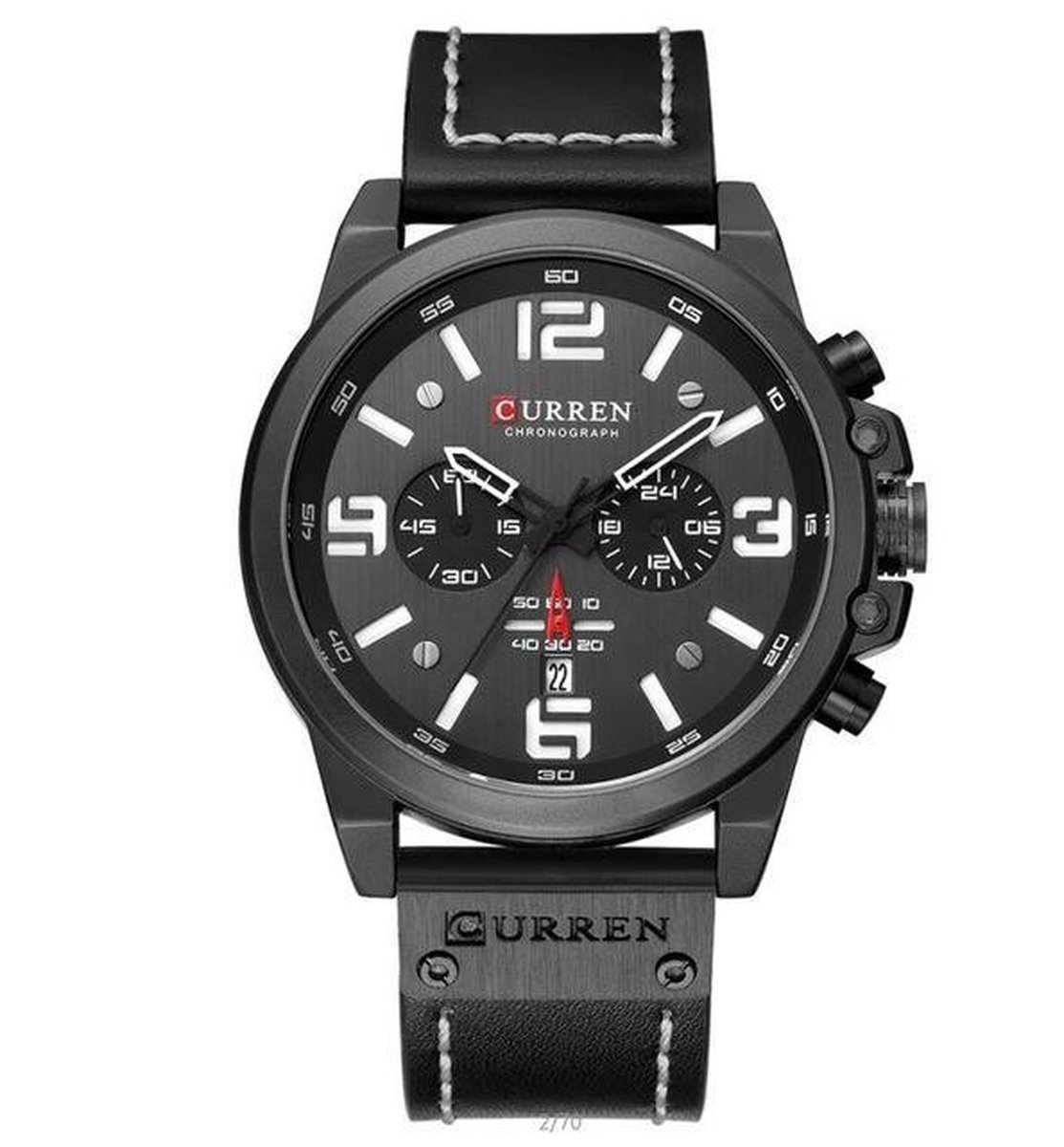 Curren - Horloge Heren - Cadeau voor Man - Horloges voor Mannen - 47 mm - Zwart