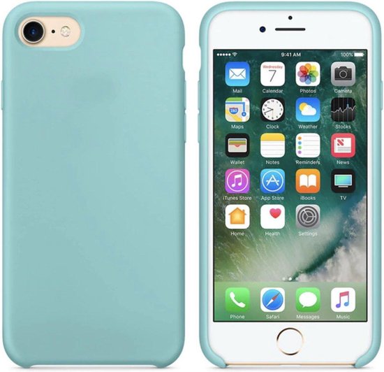 Coque en silicone Apple iPhone 6 et iPhone 6s - Turquoise - Intérieur en  daim | bol