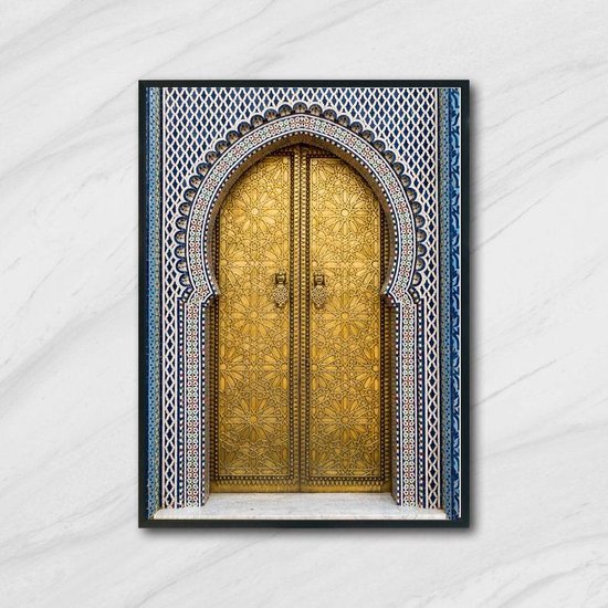 Affiche de porte marocaine, affiche arabe porte Maroc, porte marocaine en  mosaïque... | bol.com