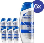 Head & Shoulders Men Ultra Hoofdhuid Detox Anti-roos  - Voordeelverpakking 6x250ml - Shampoo