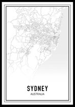 City Map Sydney A2 stadsposter