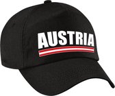 Austria supporters pet zwart voor dames en heren - volwassenen - Oostenrijk landen cap - supporter accessoire