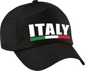 Italy supporters pet zwart voor jongens en meisjes - kinderpetten - Italie landen baseball cap - supporter accessoire