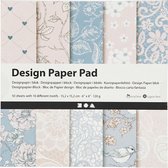 Design Paper blok, vel 15,2x15,2 cm,  120 gr, roze, 50vellen