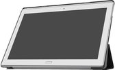 Tablet hoes geschikt voor Tablet hoes geschikt voor Lenovo Tab 4 10- Tri-Fold Book Case Zwart