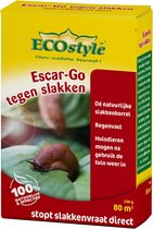 ECOstyle Escar-Go Natuurlijk Bestrijdingsmiddel tegen Slakken - Regenvaste Slakkenkorrels - Stopt Slakkenvraat Direct - 80 M² - 200 GR