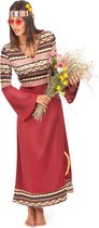MODAT - Bordeaux rood hippie kostuum voor vrouwen - M