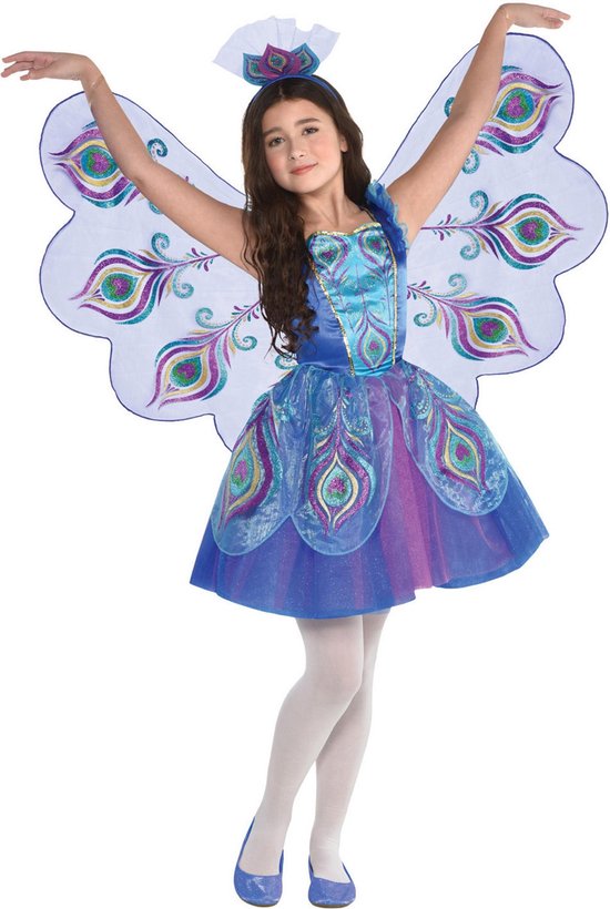 Amscan Verkleedset Pauw Meisjes Polyester Blauw/paars Maat 116