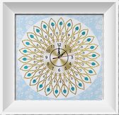 Artstudioclub®  Strass steentjes Diamond painting volwassenen,  Geometrische klok 30x30cm  luxe versie