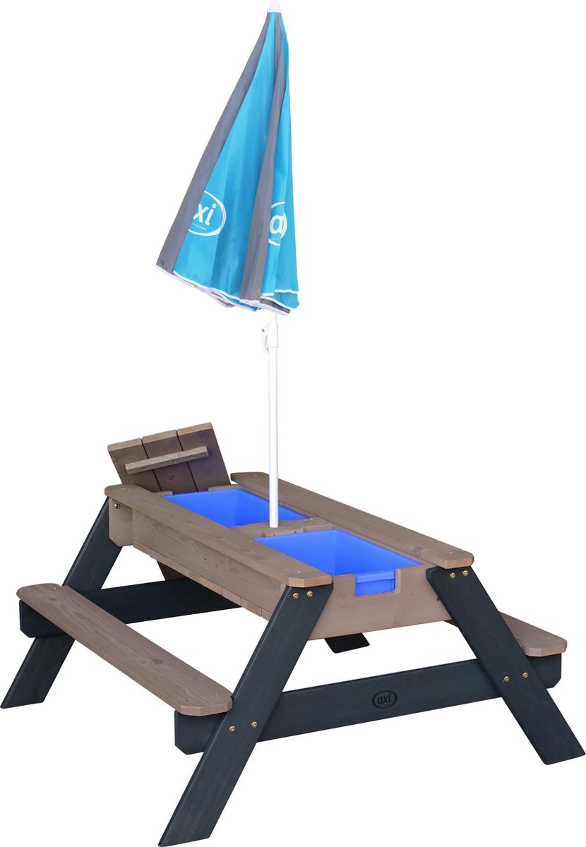 AXI Nick Zand & Water Picknicktafel in Antraciet/Grijs - Verstelbare Parasol - FSC Hout - Picknick tafel voor kinderen van hout — afbeelding 2