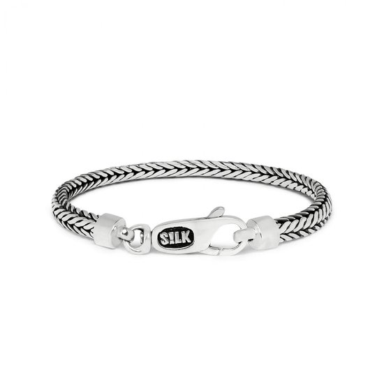SILK Jewellery - Zilveren Armband - Zipp - 333.21 - Maat 21