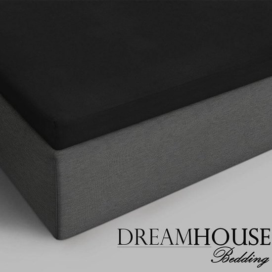 Dreamhouse Bedding - Topper Hoeslaken - Katoen - Tweepersoons - 140x200 cm - Zwart