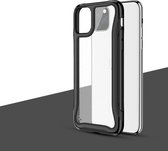 verstevigde bumper case geschikt voor Apple iPhone 11 - zwart + glazen screen protector