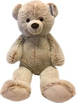 Grote pluche beige beer/beren knuffel 100 cm speelgoed - Teddybeer knuffeldier - Speelgoed