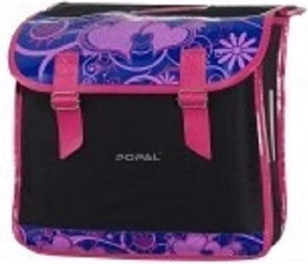 Popal dubbele Fietstas, hart roze/paars