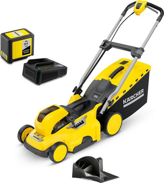  - Kärcher Accu Grasmaaier LMO 36-40 en starterpack oplader & Accu 36/50 - 36 Volt - tot 550m2 per acculading