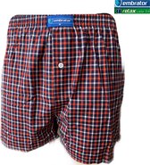 Embrator mannen Boxershort geweven katoen rood/donkerblauw M