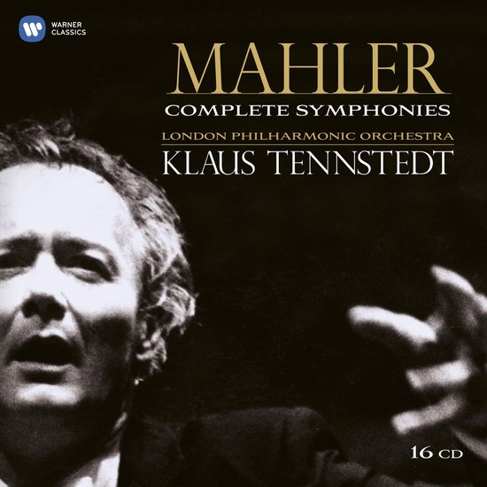 Klassieke muziek albumhoes: Mahler Complete Symphonies, London Philharmonic Orchestra, Klaus Tennstedt, 16 CD.