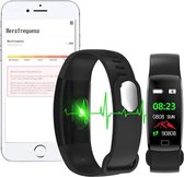 DrPhone® V4 - Activity Tracker - Waterdicht - Smartwatch + Stappenteller GPS Track (Smartphone) - Hartslagmeter - Licht & Comfortabel - Voor Android / IOS - Zwart