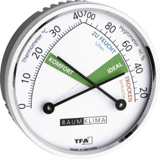 TFA Dostmann 45.2024 thermo- en hygrometer – zilver