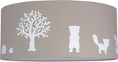 Plafondlamp Roozje - Bosdieren silhouette bruin wit - 35cm