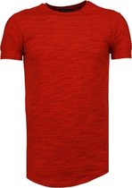 Sleeve Ribbel - T-Shirt - Rood