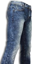 Exclusieve Jeans - Slim Fit Washed Look Jeans - Blauw