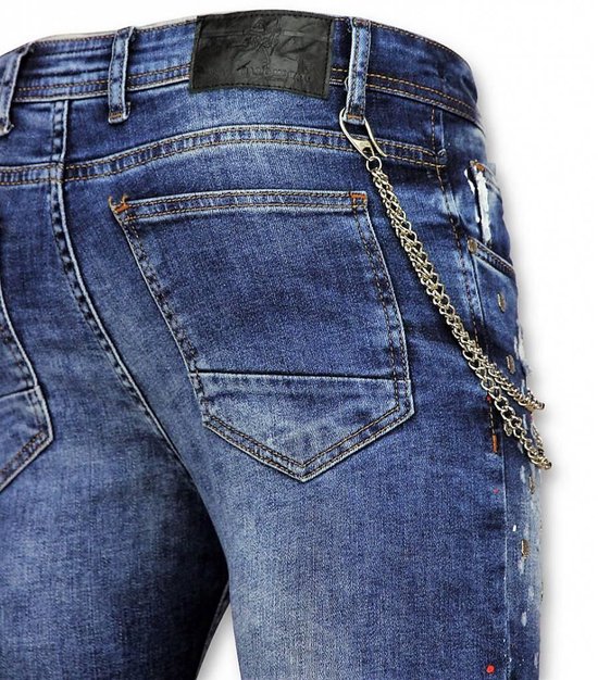 Mario Morato Skinny Jeans Heren - Jeans Online - Studs 1574- Blauw - Maten:  31 | bol.com