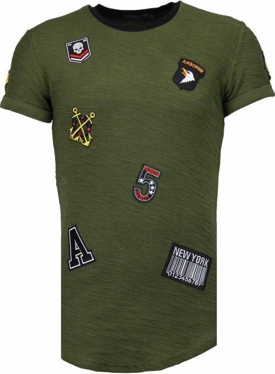 Exclusief Military Patches - T-Shirt - Groen