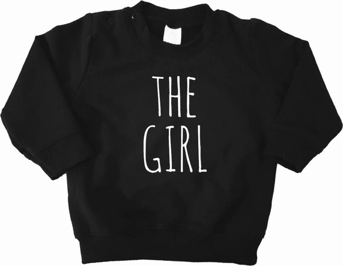 Sweater meisjes-zwart-wit- the girl- Maat 74