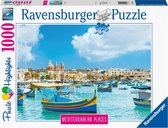 Ravensburger Puzzle 1000 p - Malte la méditerranéenne (Puzzle Highlights)