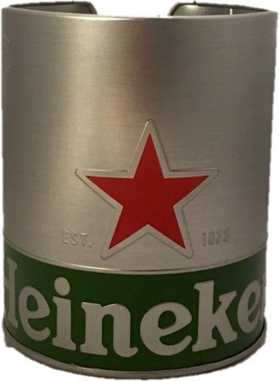 Heineken Bierviltjes Houder RVS + 2 Rollen Viltjes