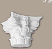 Volle zuilen kapiteel Profhome 411301 Gevellijst Zuil Gevelelement Corinthische stijl wit