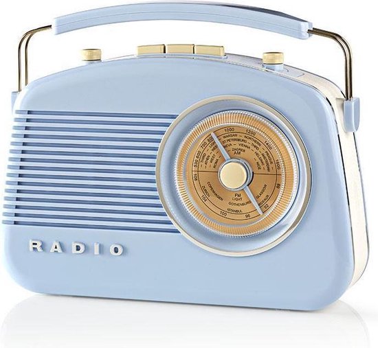 Nedis RDFM5000BU Fm-radio 4,5 W Draaggreep Blauw | bol.com