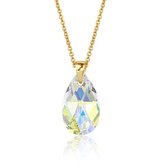 Montebello Ketting Jan DG518 - Swarovski®- 925 Zilver Verguld - 16mm - 50cm