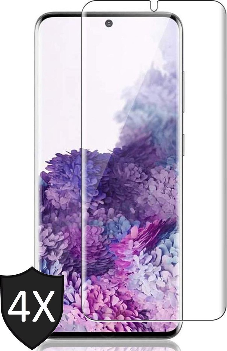 Screenprotector geschikt voor Samsung S20 - Full Glas PET Folie Screen Protector - 4 Stuks