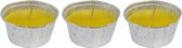3x Geurkaarsen citronella tegen muggen 6 branduren - Geurkaarsen citrus geur - Glazen lantaarn - Anti-muggen citronella