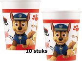 Paw Patrol party bekers - karton - set van 10 stuks
