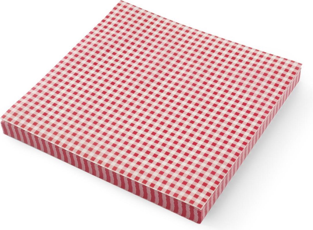 Hendi Vetvrij Papier - Rood/Wit Geruit - 30,6x30,5cm ( 500 vellen )