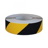 Geel zwart - antislip - vloertape 50 mm (rol 18 meter) - markeer tape - waarschuwingstape - COVID-19 CORONA