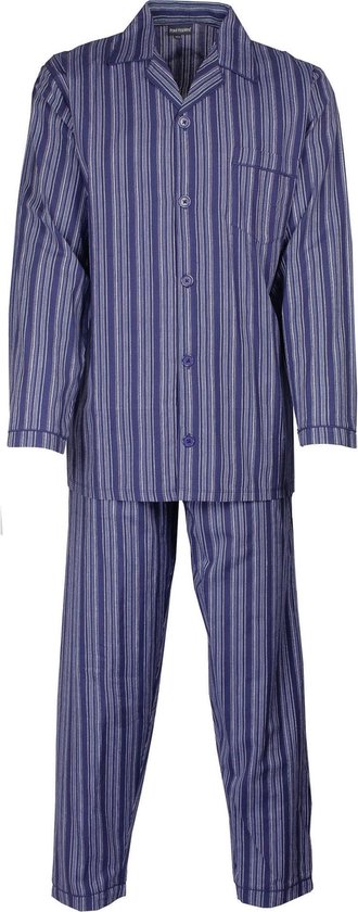 Paul Hopkins Pyjama homme plein bouton rayures hôpital bleu PHPYH2711A  Tailles: S | bol.com