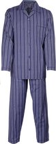 Paul Hopkins Heren pyjama doorknoop strepen  blauw ziekenhuis  PHPYH2711A - Maten: S