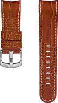 Sandalo brown croco 45 mm stalen gesp
