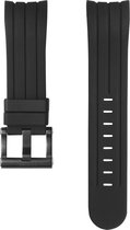 Strap Tech black silicon 24mm PVD clasp