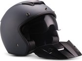 Moto S78 Navy donker blauw, politie motor helm, scooterhelm heren en dames helm L Large hoofdomtrek 59 / 60 cm