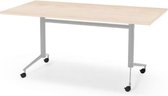 Professionele Klaptafel - inklapbare tafel - 180 x 80 cm - blad wildperen - aluminium onderstel - eenvoudig zelf te monteren - voor kantoor