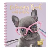 Studio Pets - Kleurboek & stickerboek - 28 honden kleurplaten en 5 stickervellen - Shady