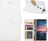 Bookcase Geschikt voor: Nokia 8 Sirocco - Wit - portemonee hoesje