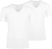 Calvin Klein - Basis 2-pack V-hals T-shirts Wit - L
